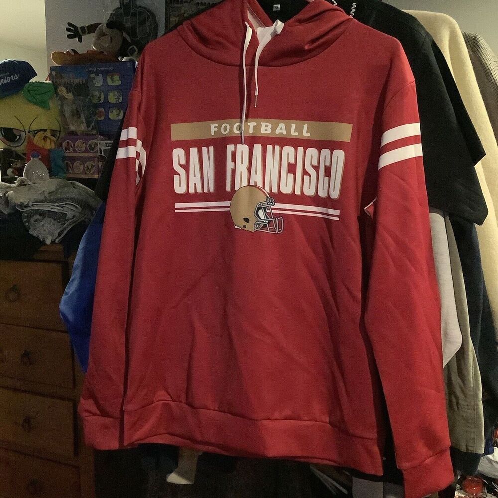 Boot Leg Teddy 10 San Francisco 49ers Hoodie Sweatshirt Size Small S